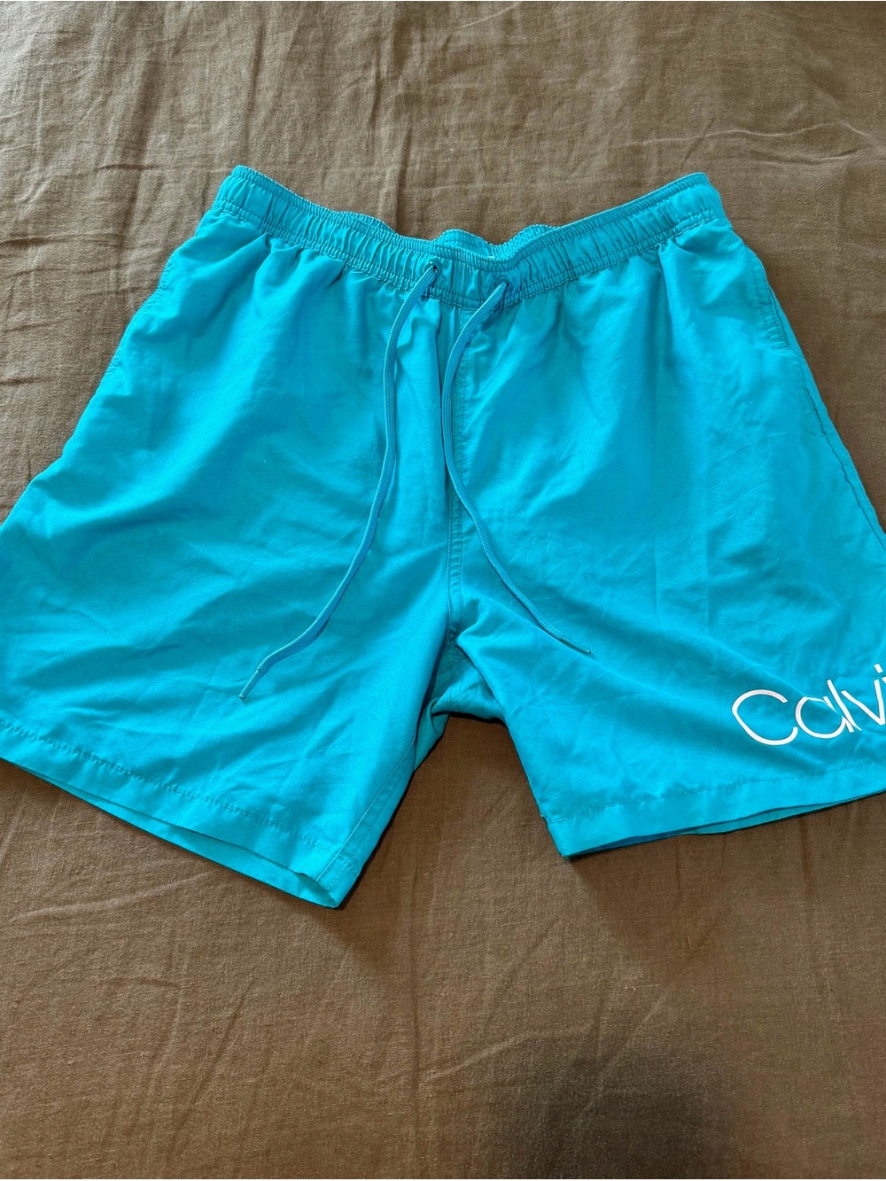 Calvin Klein Men’s Turquoise Swim Trunks